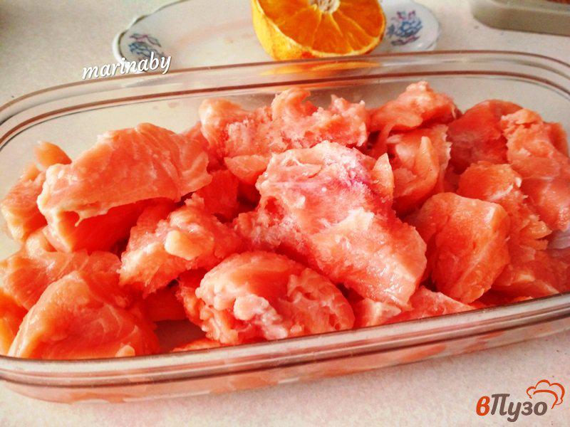 Фото приготовление рецепта: Малосоленый лосось в апельсиновом маринаде шаг №1