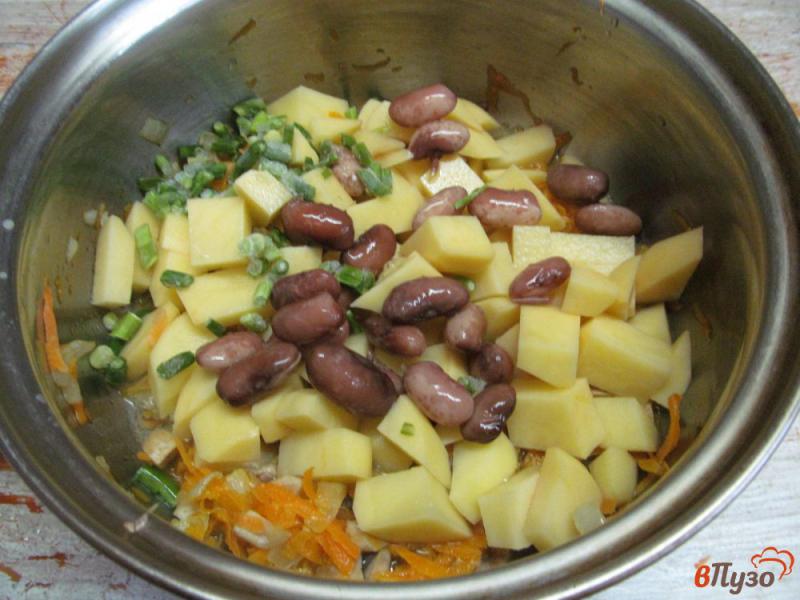 Фото приготовление рецепта: Постный капустняк с фасолью шаг №4