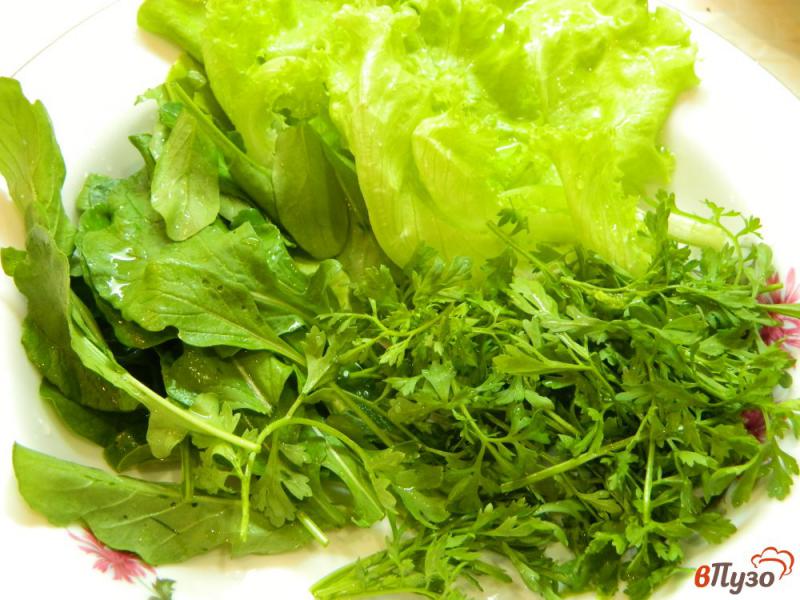 Фото приготовление рецепта: Микс-салат с рукколой, помидорами и сыром шаг №1