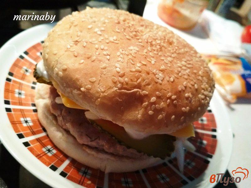 Фото приготовление рецепта: Домашний чикенбургер шаг №8