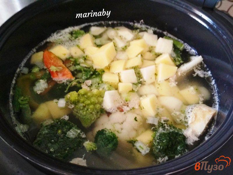 Фото приготовление рецепта: Суп-пюре из овощей и курицы шаг №6