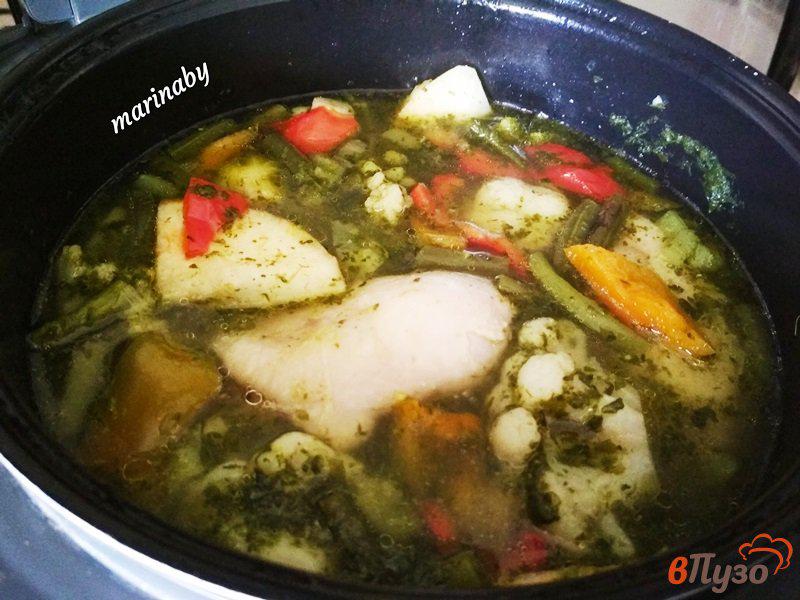 Фото приготовление рецепта: Суп-пюре из овощей и курицы шаг №7