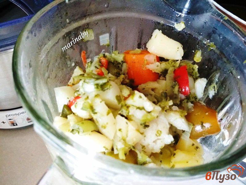 Фото приготовление рецепта: Суп-пюре из овощей и курицы шаг №8