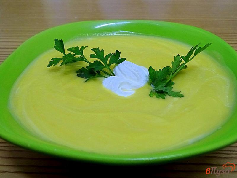 Фото приготовление рецепта: Суп пюре из тыквы с чесноком шаг №8