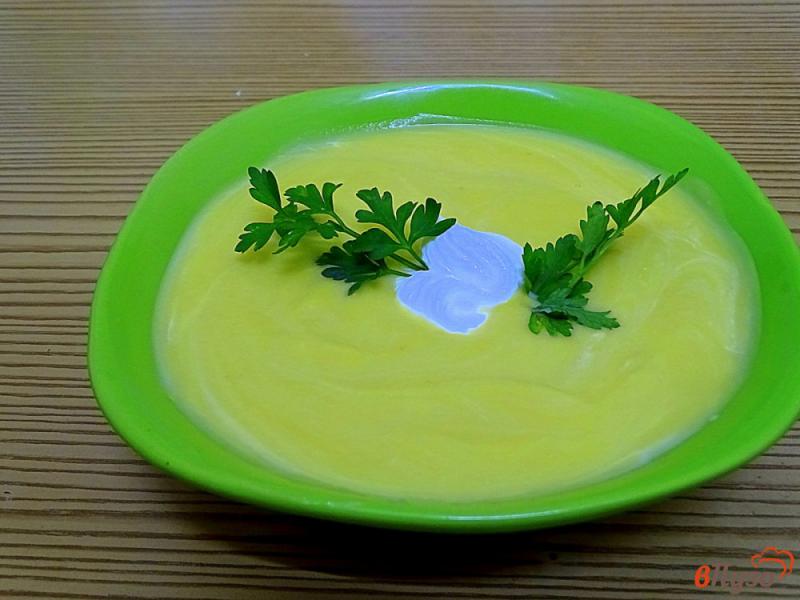 Фото приготовление рецепта: Суп пюре из тыквы с чесноком шаг №9
