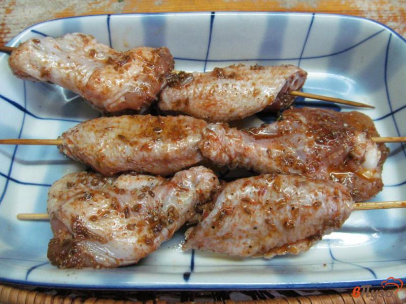 Фото приготовление рецепта: Шашлык из куриных крыльев шаг №3
