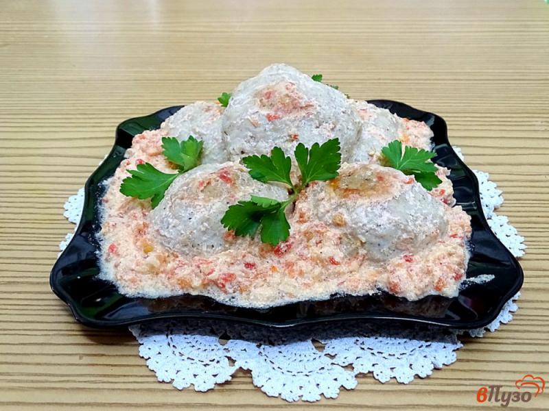 Фото приготовление рецепта: Куриные котлеты в томатном соусе шаг №11