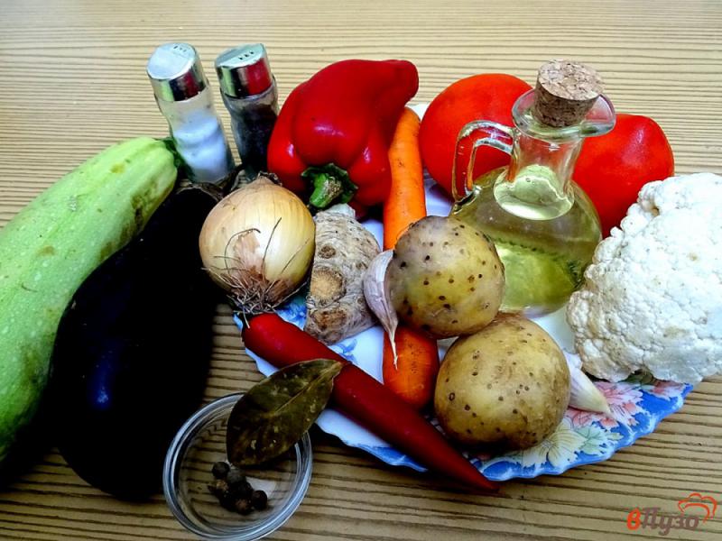 Фото приготовление рецепта: Рагу овощное летнее шаг №1