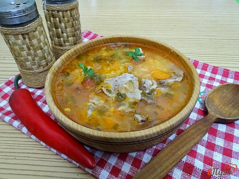 Фото приготовление рецепта: Суп со свининой и рисом шаг №11