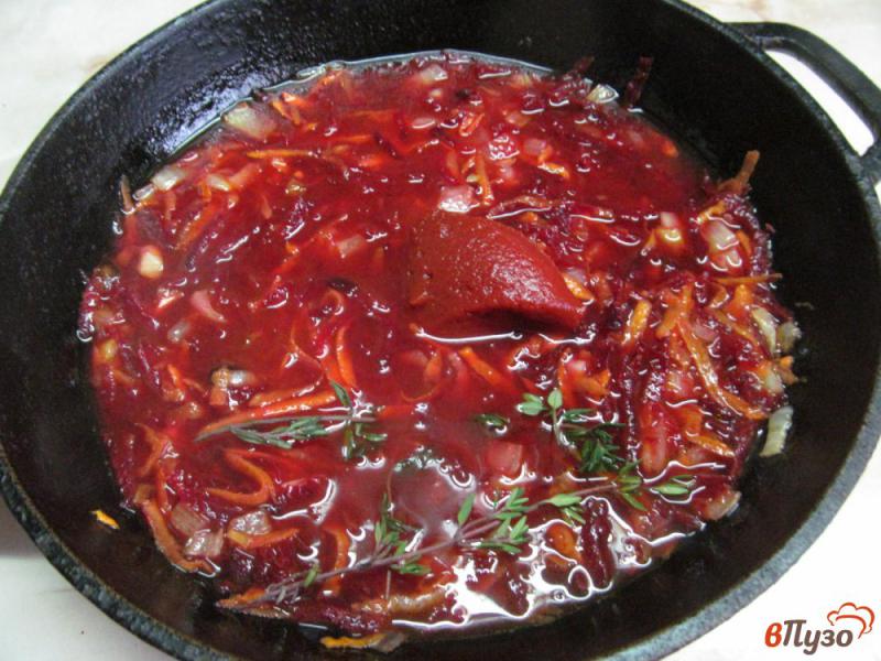 Фото приготовление рецепта: Борщ на курином бульоне с красной чечевицей шаг №6