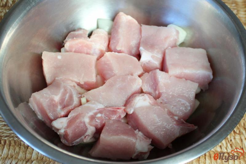 Фото приготовление рецепта: Овощи со свининой в духовке шаг №2