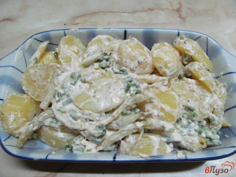 Фото приготовление рецепта: Запеченный картофель с фасолью шаг №4