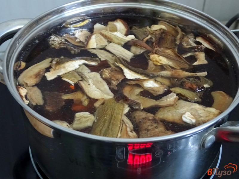 Фото приготовление рецепта: Суп-лапша из сушёных грибов и домашней лапши шаг №3
