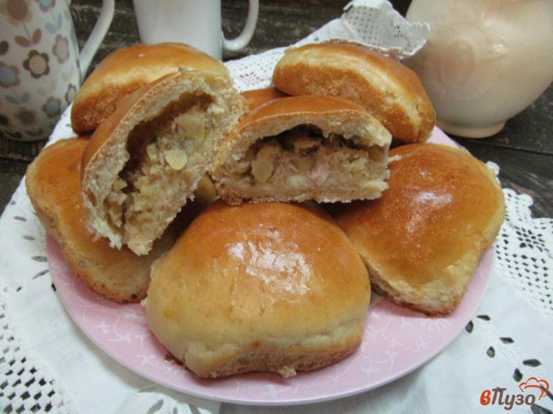 Фото приготовление рецепта: Пирожки с начинкой из картофеля с тунцом шаг №11