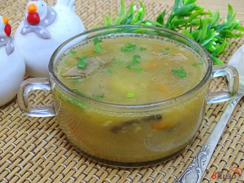 Фото приготовление рецепта: Гороховый суп с грибами по белорусски шаг №6
