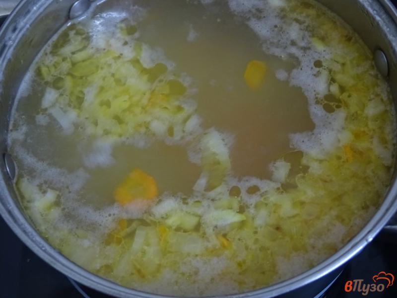 Фото приготовление рецепта: Зелёный борщ с рисом и мороженым щавелем шаг №5