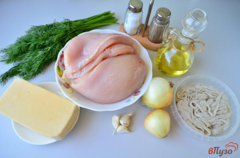 Фото приготовление рецепта: Куриные колбаски с сыром шаг №1
