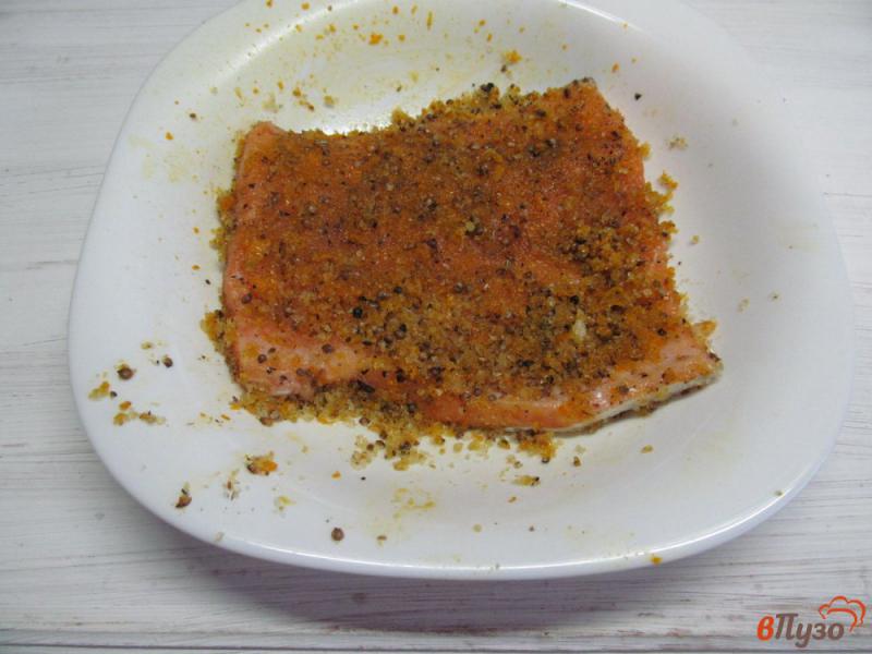 Фото приготовление рецепта: Маринованный лосось в апельсине с кориандром шаг №3