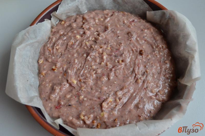 Фото приготовление рецепта: Постный пирог с орехами, маком и кунжутом шаг №6