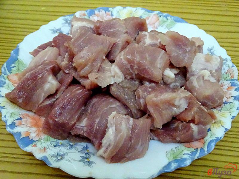 Фото приготовление рецепта: Овощи тушёные со свининой. шаг №2