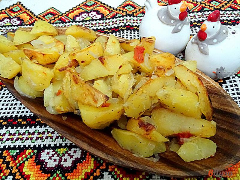Фото приготовление рецепта: Картофель жареный в духовке шаг №8