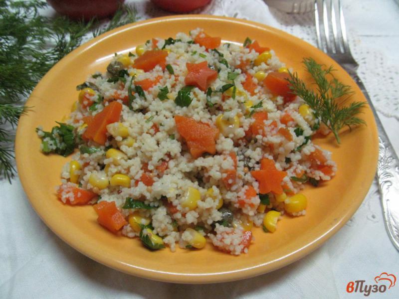 Фото приготовление рецепта: Кус-кус с морковью и кукурузой шаг №7