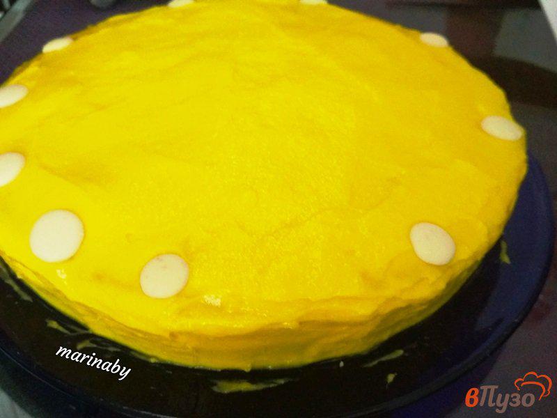 Фото приготовление рецепта: Торт апельсиновый  с кремом Патисьер шаг №11