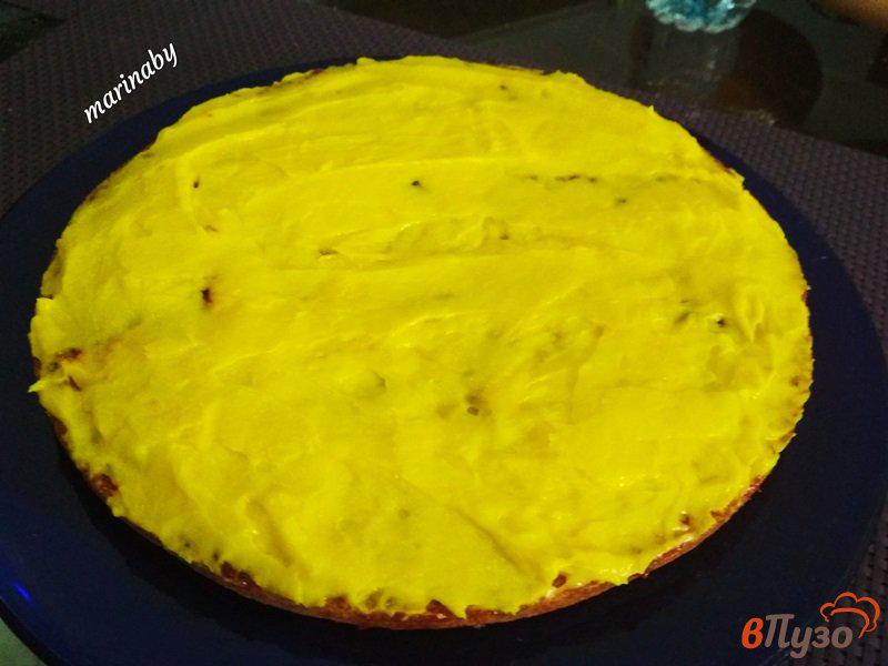 Фото приготовление рецепта: Торт апельсиновый  с кремом Патисьер шаг №9