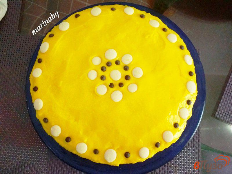 Фото приготовление рецепта: Торт апельсиновый  с кремом Патисьер шаг №12
