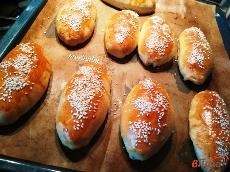 Фото приготовление рецепта: Пирожки с грибами шаг №9