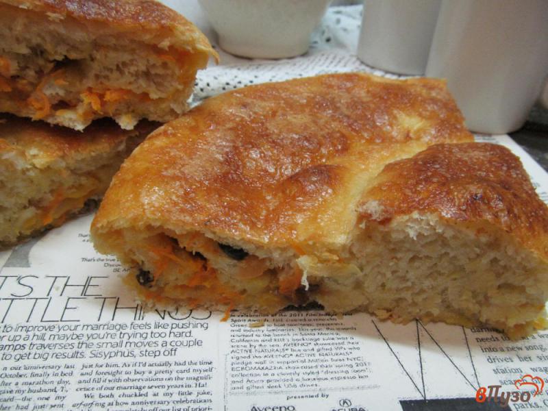 Фото приготовление рецепта: Пирог с начинкой из моркови и яблока шаг №15