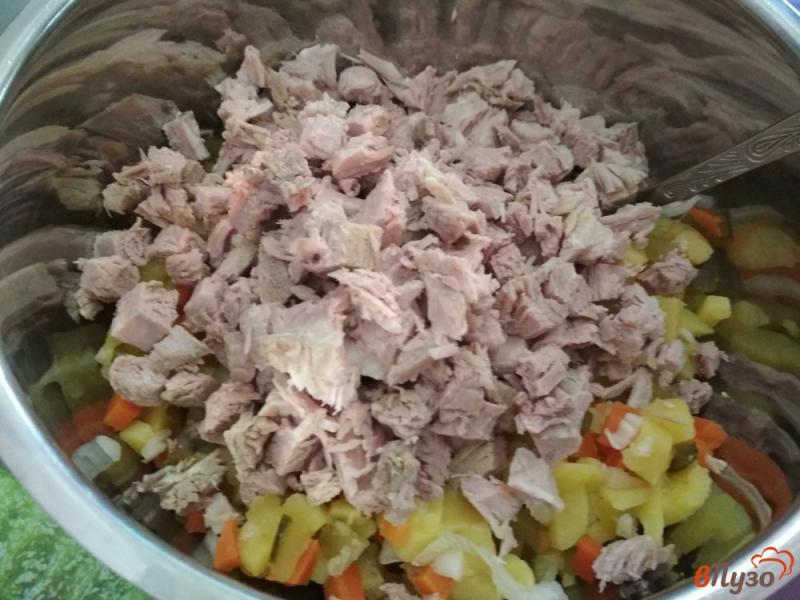 Фото приготовление рецепта: Мясной салат шаг №5