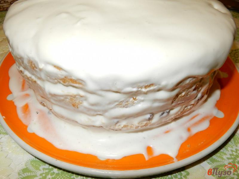 Фото приготовление рецепта: Сметанный пирог с черносливом шаг №15