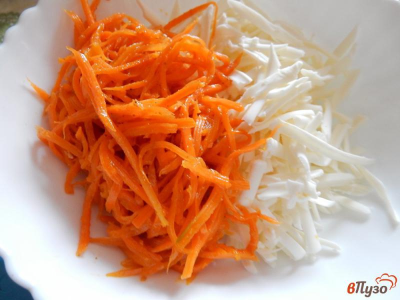 Фото приготовление рецепта: Салат с морковью по-корейски и сельдереем шаг №2