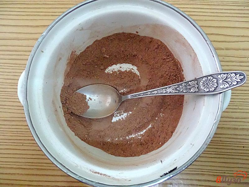 Фото приготовление рецепта: Шоколадный крем к блинам шаг №3