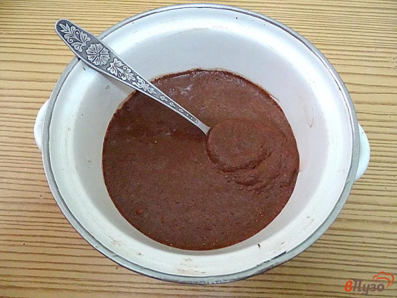 Фото приготовление рецепта: Шоколадный крем к блинам шаг №4