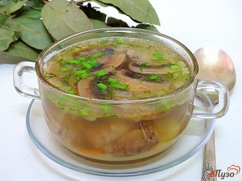 Фото приготовление рецепта: Суп грибной с фрикадельками шаг №8