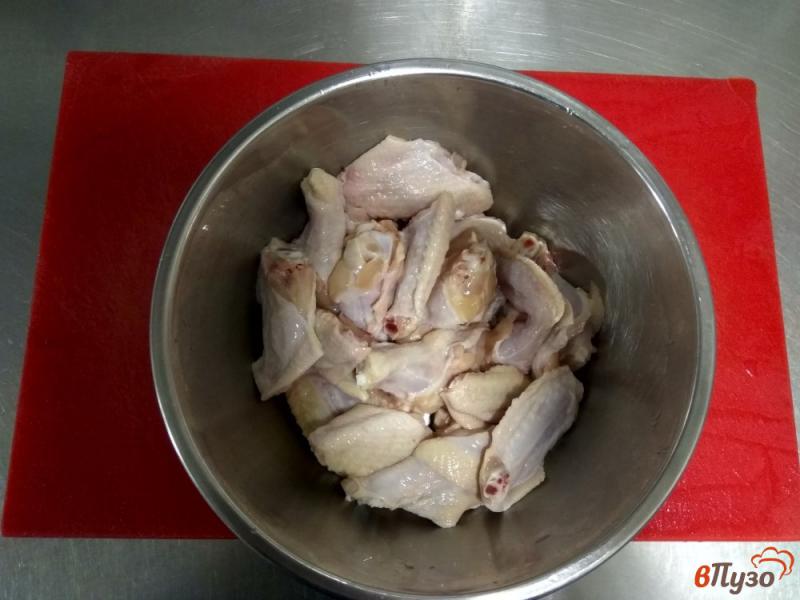 Фото приготовление рецепта: Пряные куриные крылья в горчичном соусе шаг №1