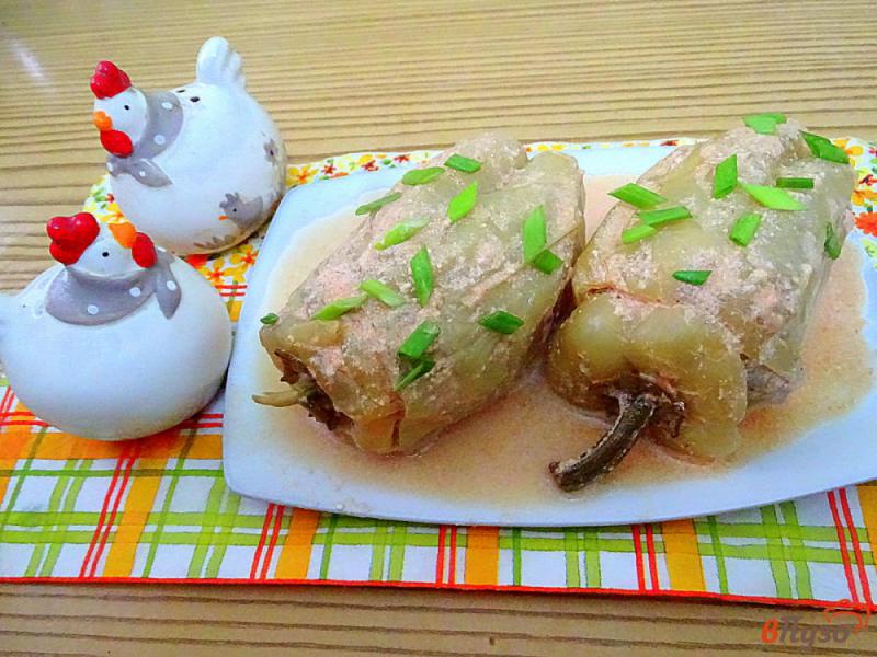 Фото приготовление рецепта: Перец замороженый фаршированный в соусе шаг №12