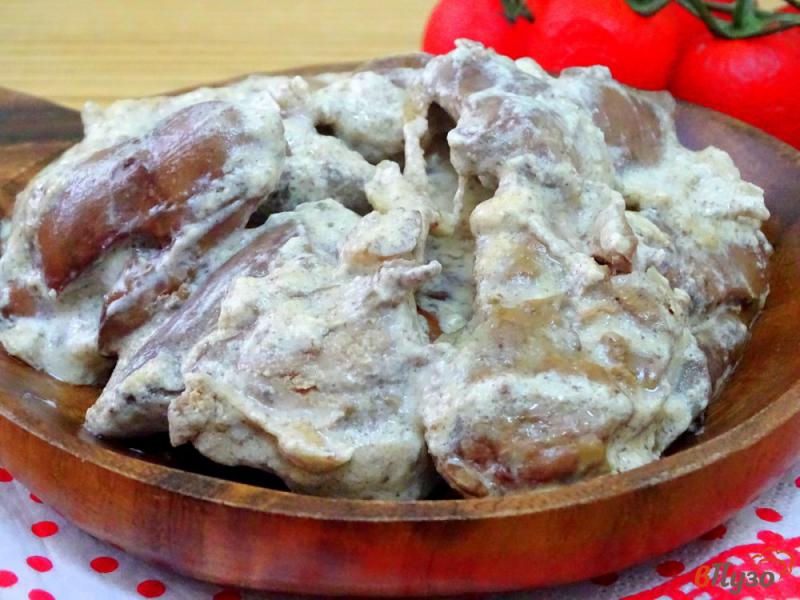 Фото приготовление рецепта: Куриная печень со сливками шаг №8