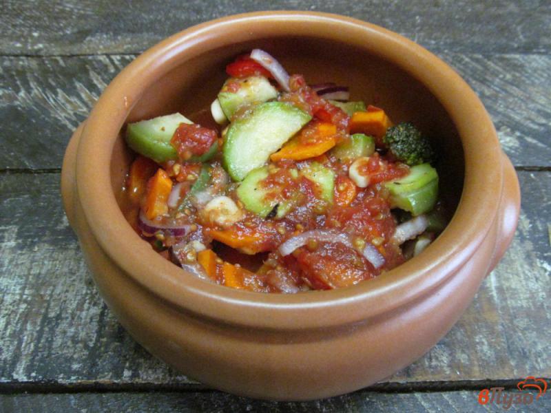 Фото приготовление рецепта: Запеченные овощи в томате шаг №7