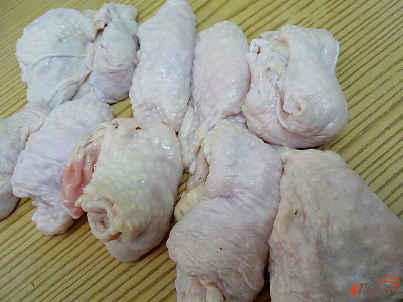 Фото приготовление рецепта: Куриные шкурки фаршированные шаг №1