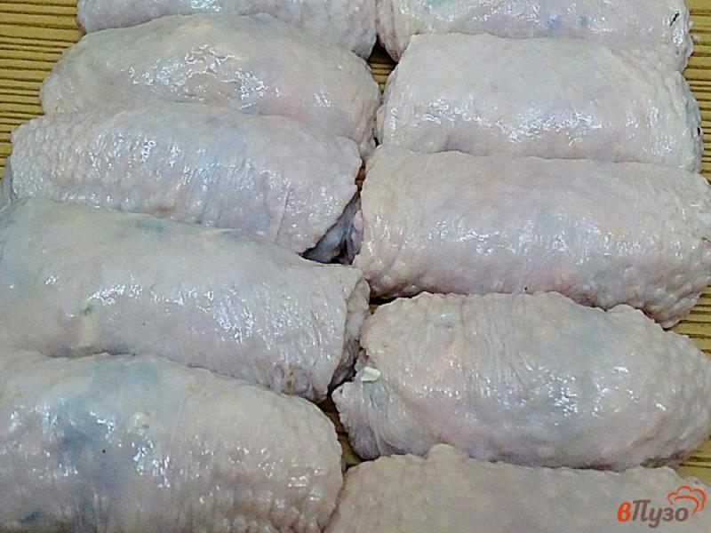 Фото приготовление рецепта: Куриные шкурки фаршированные шаг №11