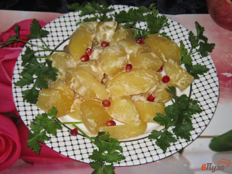Фото приготовление рецепта: Картофель запеченный в рукаве в сметане шаг №6