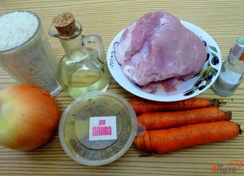 Фото приготовление рецепта: Плов из свинины в сковороде шаг №1