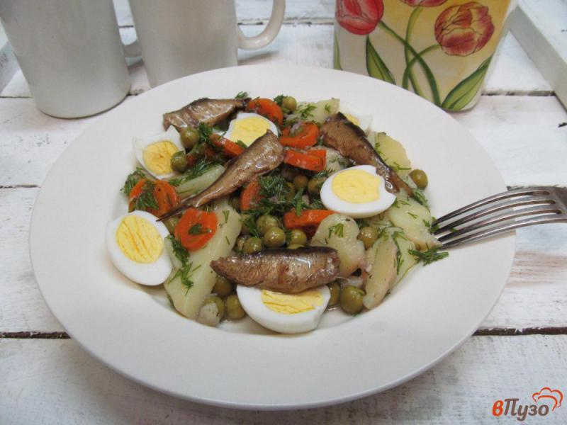 Фото приготовление рецепта: Овощной салат или гарнир к рыбе шаг №7