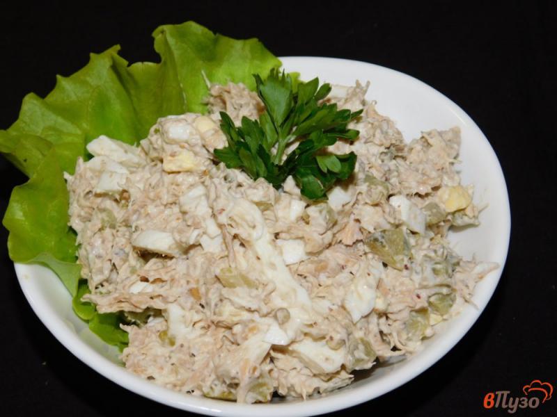 Фото приготовление рецепта: Мясной салат с орехами шаг №4