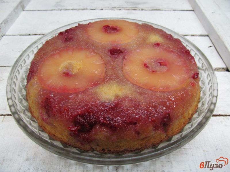 Фото приготовление рецепта: Перевернутый пирог с ананасом шаг №10