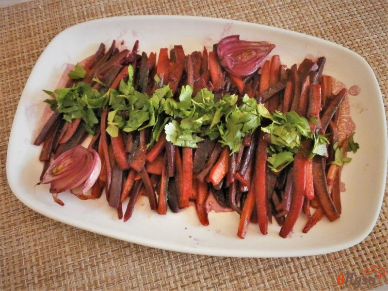 Фото приготовление рецепта: Конфи из моркови с имбирем и кориандром шаг №9