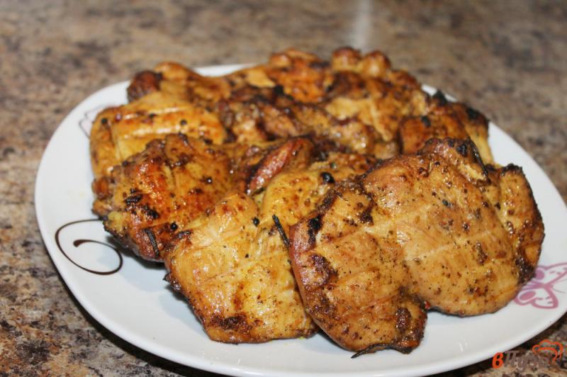 Фото приготовление рецепта: Куриные стейки карри на гриле шаг №7